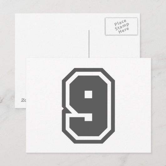 Nummer 9 postkarte (Vorne/Hinten)