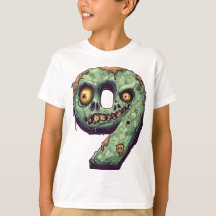 Nummer 9 Zombie Halloween Thema 9 Jahre alte Kinde