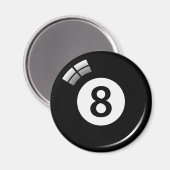 Nummer acht Zauberball-Kühlschrankmagnet Magnet (Vorderseite/Rückseite)