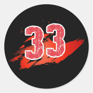 Nummer - Aufkleber