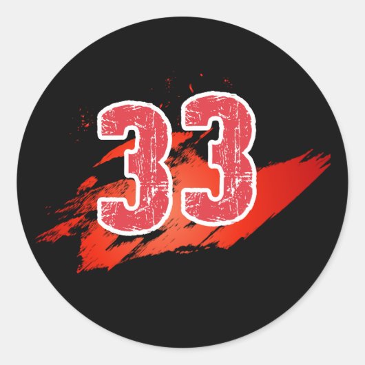 Nummer - Aufkleber (Vorderseite)