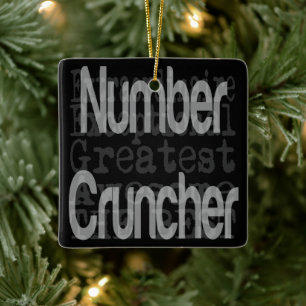 Nummer Cruncher Extraordinator Keramikornament
