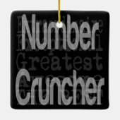 Nummer Cruncher Extraordinator Keramikornament (Rückseite)