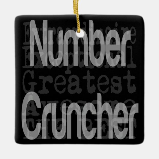 Nummer Cruncher Extraordinator Keramikornament (Vorderseite)