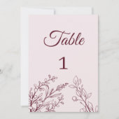 Nummer der einfachen Boho-Blumenkarte Einladung (Vorderseite)