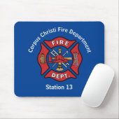 Nummer der Feuerwehr- und Feuerlöschstation Mousepad (Mit Mouse)