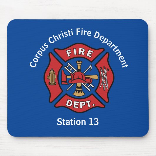 Nummer der Feuerwehr- und Feuerlöschstation Mousepad (Vorne)