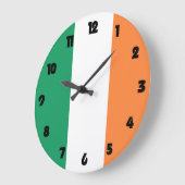 Nummer der irischen Flagge mit schwarzen Zahlen Große Wanduhr (Winkel)