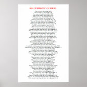 Nummer der Notfallbibel Poster (Vorne)