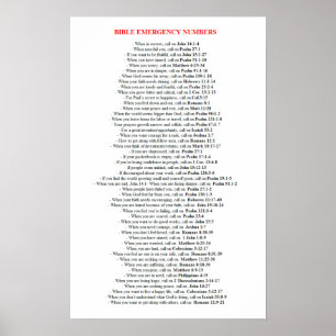 Nummer der Notfallbibel Poster