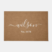 Nummer der Rufnummer Personalisiert Fußmatte (Vorderseite)