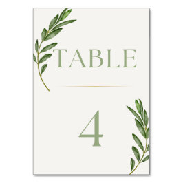 Nummer der Zweigstellenkarte Olive Tischnummer