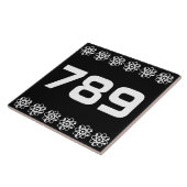 Nummer des Atomhauses Fliese (Seite)