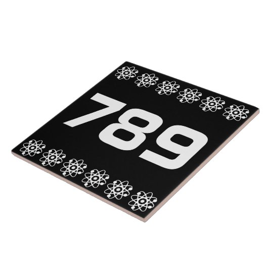 Nummer des Atomhauses Fliese (Seite)