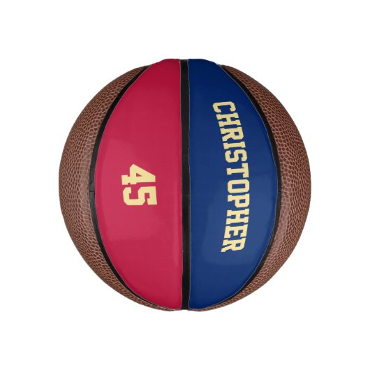 Nummer des Mit Monogramm Clubteams der benutzerdef Mini Basketball (Vertikal)