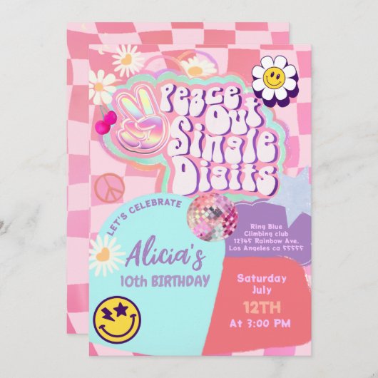 Nummer des Single Einladung (Vorne/Hinten)