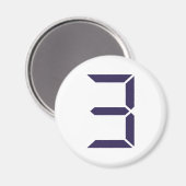 Nummer - drei - 3 magnet (Vorderseite/Rückseite)