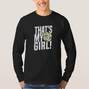 Nummer Drei Das ist mein Mädchen 3 Softball-Mutter T-Shirt
