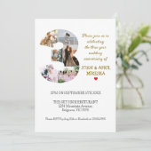 Nummer drei Foto Hochzeitsfeier Einladung (Stehend Vorderseite)