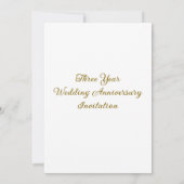 Nummer drei Foto Hochzeitsfeier Einladung (Rückseite)