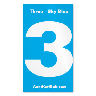 Nummer drei Sky Blue Business Card Magnet