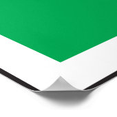 Nummer drei weiße und grüne Poster (Ecke)
