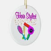 NUMMER EIN HAARSTYLIST UND SCHÖNER KERAMIK ORNAMENT (Rechts)