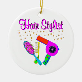 NUMMER EIN HAARSTYLIST UND SCHÖNER KERAMIK ORNAMENT
