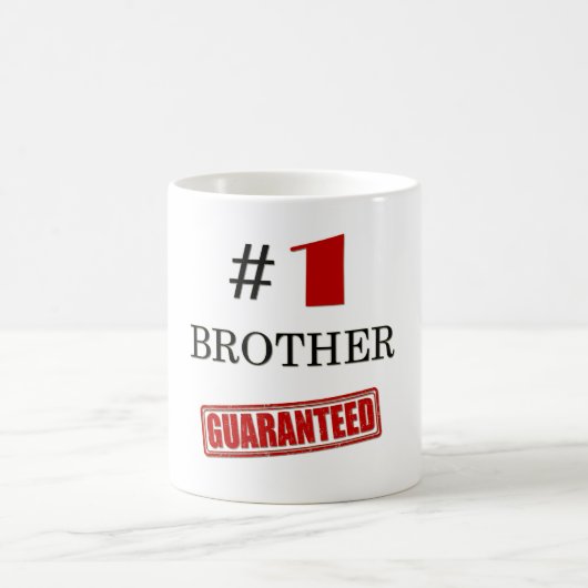 Nummer eins 1 Bruder Minimal Schwarzer Funny Kaffeetasse (Mittel)