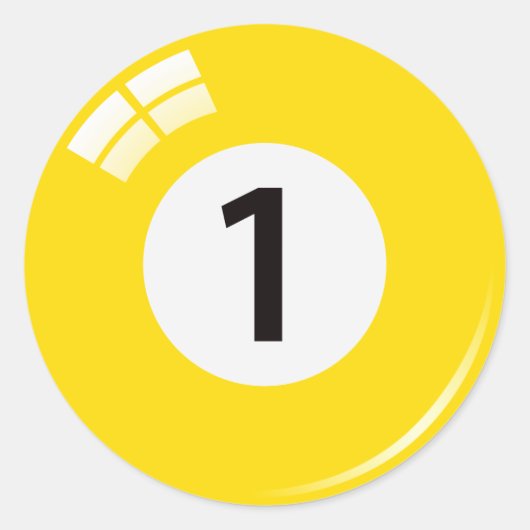 Nummer eins Ball-Aufkleber/Etiketten Runder Aufkleber (Vorderseite)