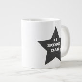 Nummer Eins Bonus Vater, Nummer 1 Gray Star Jumbo-Tasse (Vorderseite Rechts)