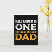 Nummer Eins Deadbeat Vater je Quote Gag Spaß Graph Karte (Gelbe Blume)