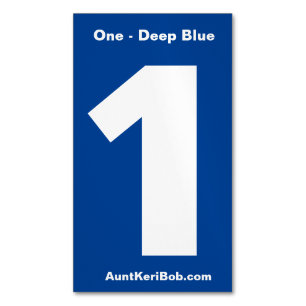 Nummer eins Deep Blue Business Card Magnet