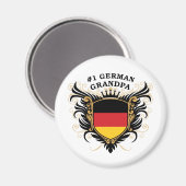 Nummer Eins der deutschen Großmutter Magnet (Vorderseite/Rückseite)