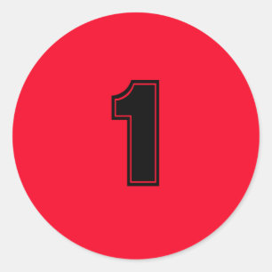 Nummer Eins der Planungen liefert einfache 1 schwa Runder Aufkleber