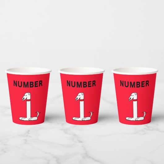 Nummer eins Dog Papier Cup Pappbecher (Multi)