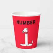 Nummer eins Dog Papier Cup Pappbecher (Vorderseite)