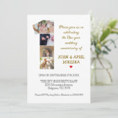 Nummer eins Foto Hochzeit Jahrestag Einladung (Stehend Vorderseite)