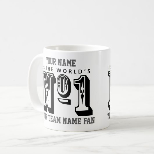 Nummer eins Fußballfan Kaffeetasse (Vorderseite Links)