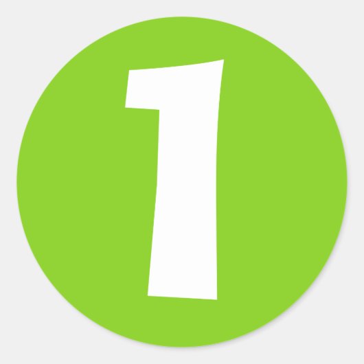 Nummer eins große runde grüne Sticker von Janz (Vorderseite)