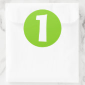 Nummer eins große runde grüne Sticker von Janz (Tasche)