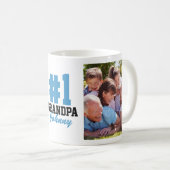 Nummer Eins Großvater 2 Foto Vatertag Kaffeetasse (VorderseiteRechts)