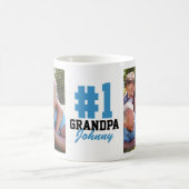 Nummer Eins Großvater 2 Foto Vatertag Kaffeetasse (Mittel)