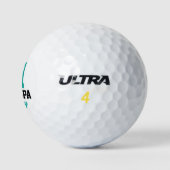 Nummer Eins Großvater Aquamariner Mit Monogramm Va Golfball (Logo)
