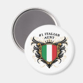 Nummer Eins italienische Tante Magnet (Vorderseite/Rückseite)