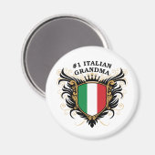 Nummer Eins Italienisches Oma Magnet (Vorderseite/Rückseite)