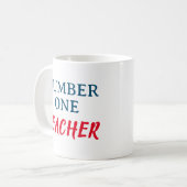 Nummer Eins Lehrer Kaffeetasse (Vorderseite Links)