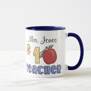 Nummer Eins Lehrer, Nummer 1 Lehrer Print Art Desi Tasse