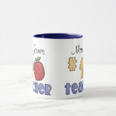 Nummer eins Lehrerin, Nummer 1 Lehrerin Print Art  Tasse (Zentrum)