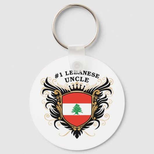 Nummer eins libanesischer Onkel Schlüsselanhänger (Vorderseite)